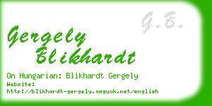 gergely blikhardt business card